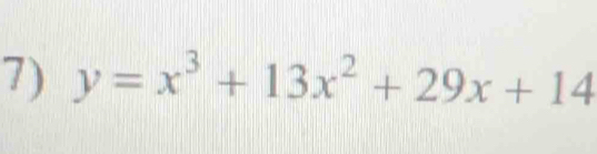 y=x^3+13x^2+29x+14