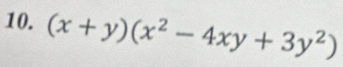 (x+y)(x^2-4xy+3y^2)