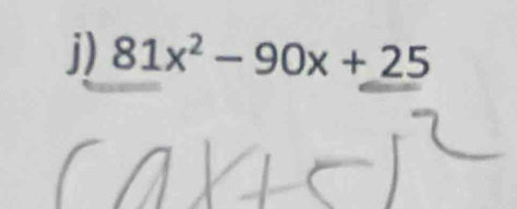 81x^2-90x+25