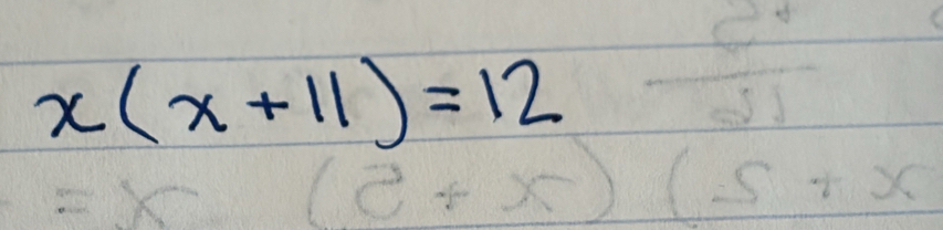 x(x+11)=12