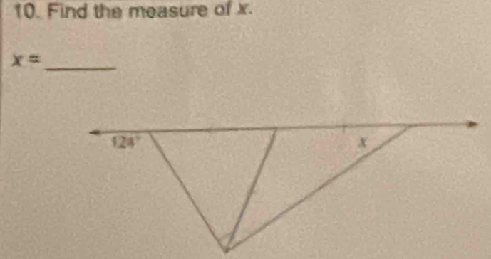 Find the measure of x.
x=
_