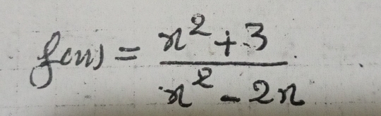 f(x)= (x^2+3)/x^2-2x 