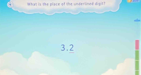 What is the place of the underlined digit?
3.2