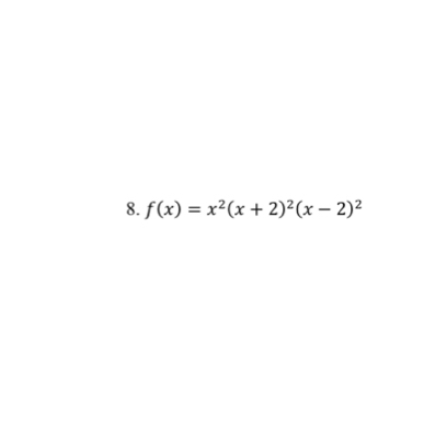 f(x)=x^2(x+2)^2(x-2)^2