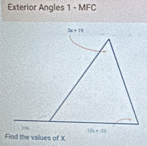 Exterior Angles 1 - MFC