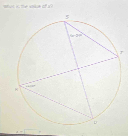 Wet is the vake of x?
T
x=□°