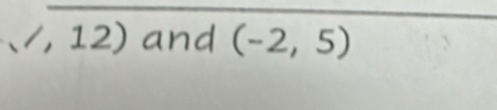 √, 12) and (-2,5)