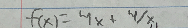 f(x)=4x+4/x