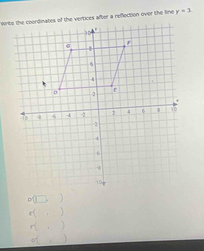 y=3. 

5( 1 )
F ( , )