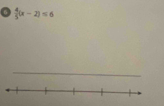 6  4/5 (x-2)≤ 6