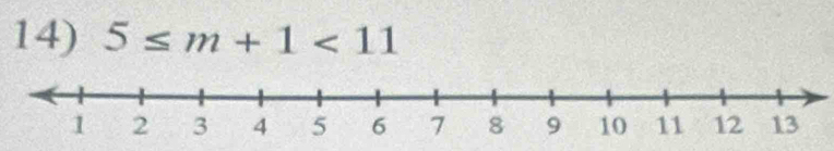 5≤ m+1<11</tex>