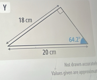 Not drawn accuratel
Values given are approximat