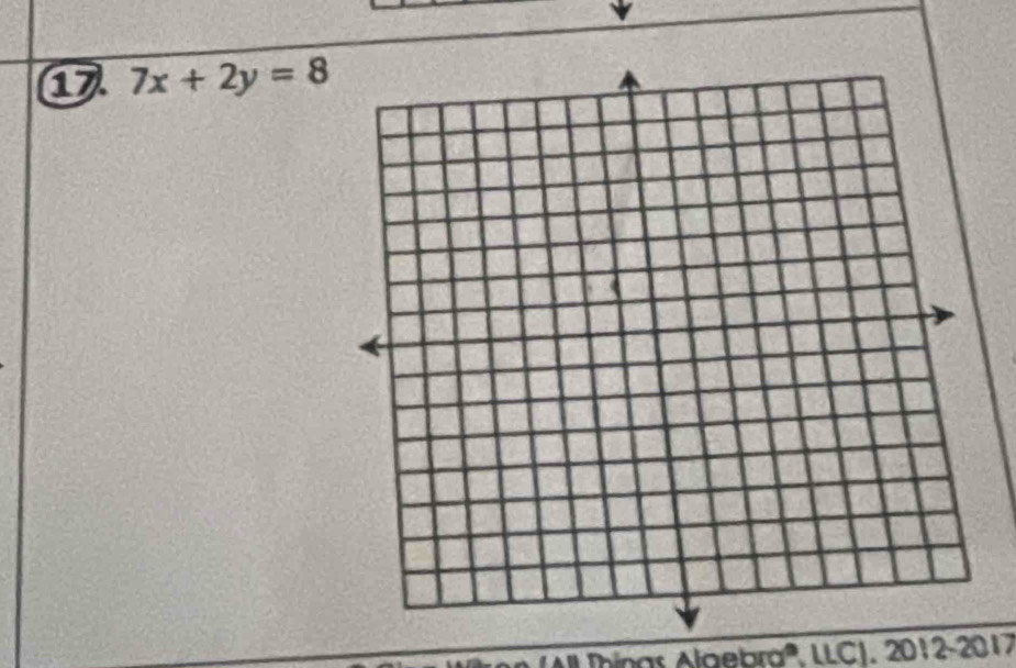 1 7x+2y=8
lThinas Algebraº, LLCJ. 2012-2017