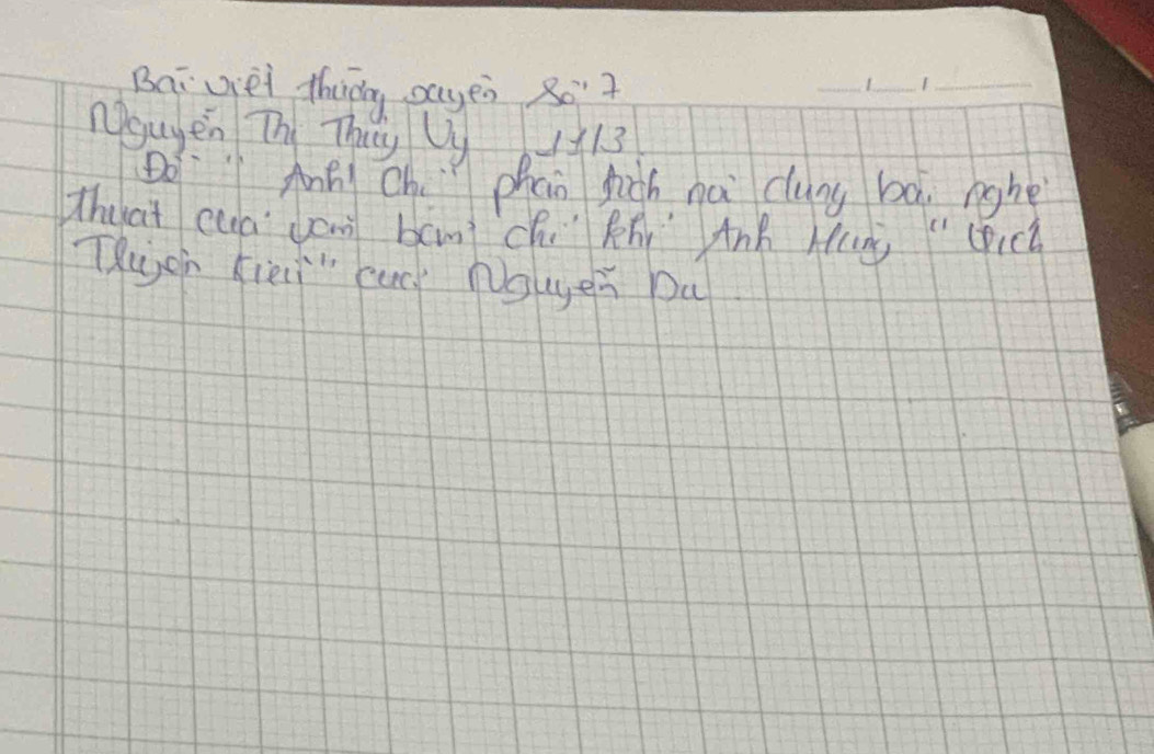 Bai viei thidy ocyen 80.7
__ 
_ 
Nguyen Thi Thiy4 61+13 
Do Aá Ch phān hich nà cung bā. nghe 
Thuat cua ján bānì chi Rn nà Haà (ic 
Tyoh Fiei" cac pouer ba