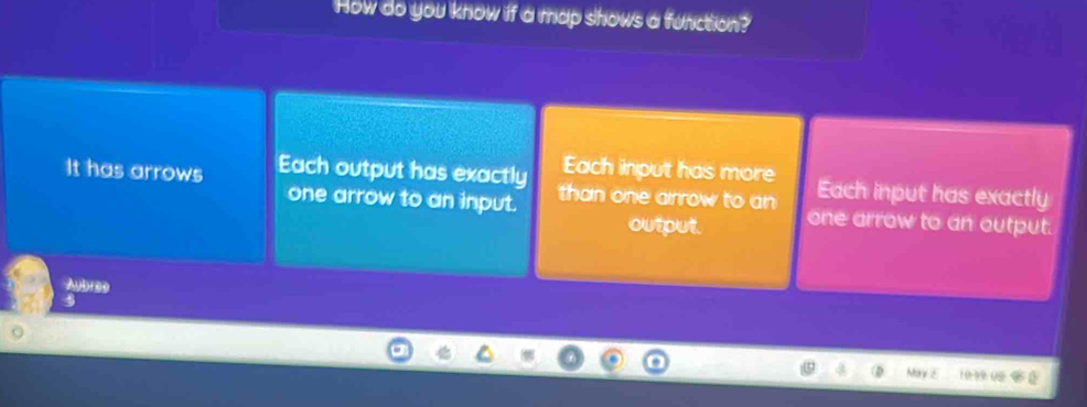 Solved: How do you know if a map shows a function? Each input has more ...