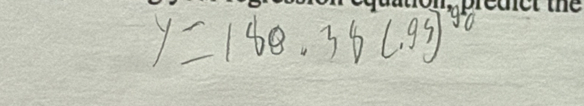 y=188.38(.95)^y_0