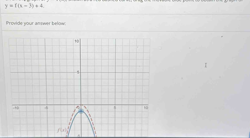 y=f(x-3)+4.
Provide your answer below:
-5