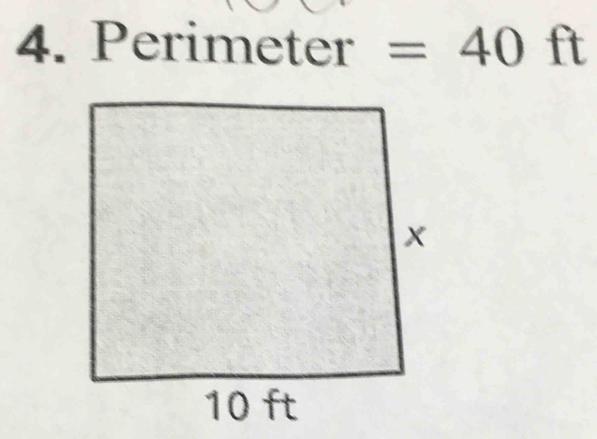 Perimeter =40 ft