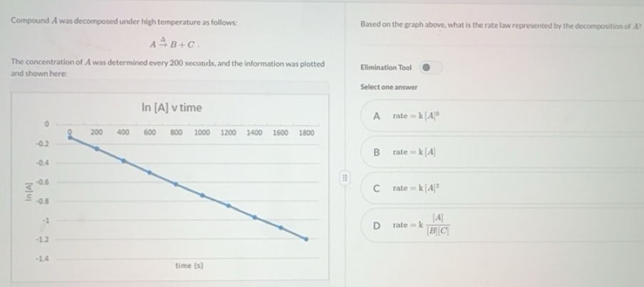 Solved: Compound A was decomposed under high temperature as follows ...