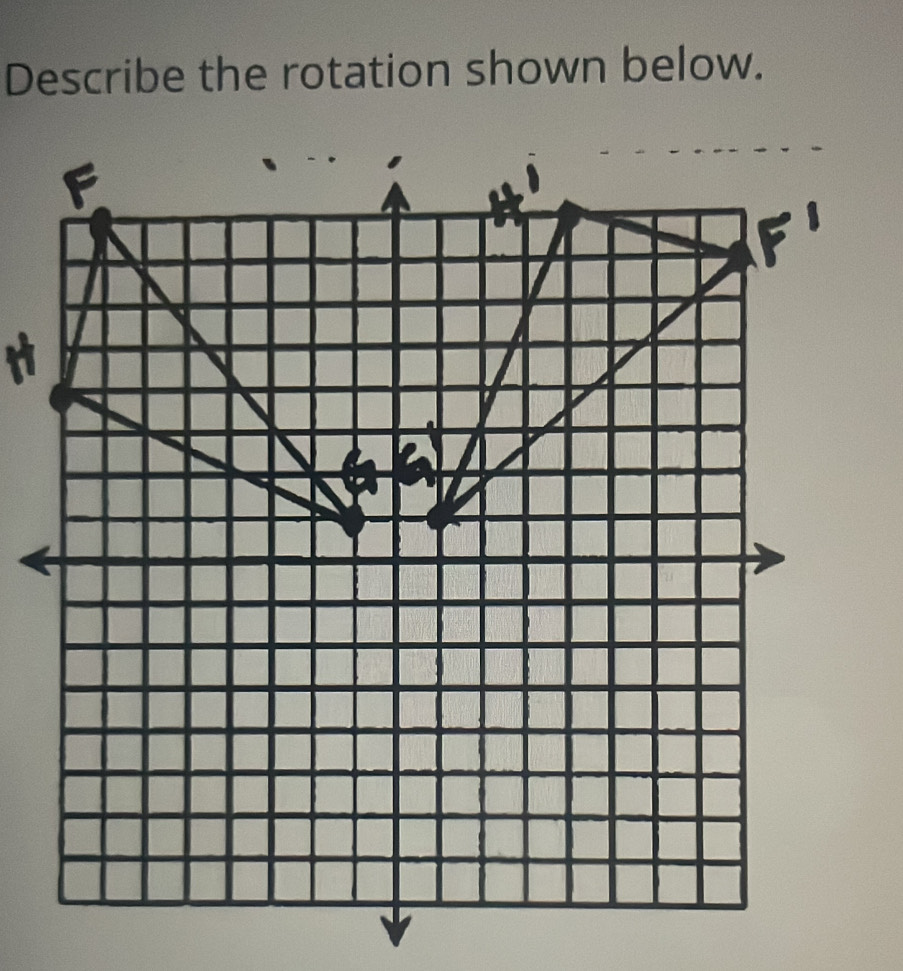 Describe the rotation shown below.