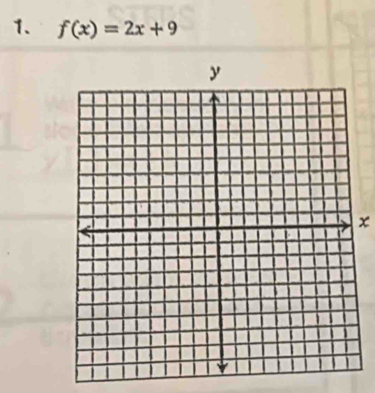 f(x)=2x+9
x