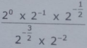 frac 2^0* 2^(-1)* 2^(-frac 1)22^(-frac 3)2* 2^(-2)