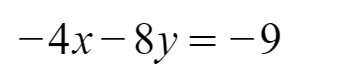 -4x-8y=-9