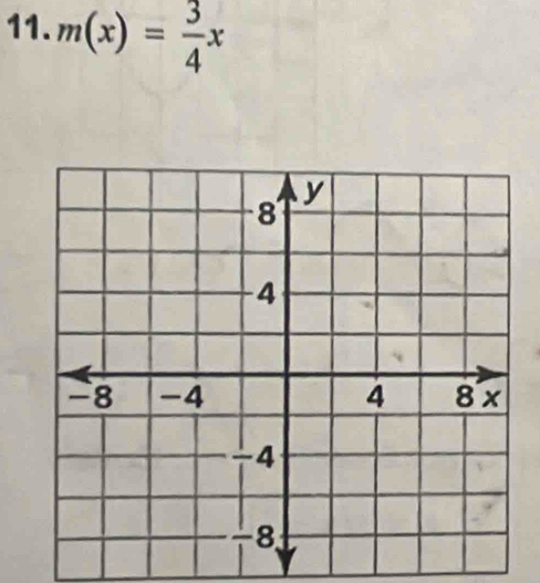 m(x)= 3/4 x