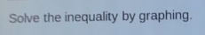 Solve the inequality by graphing.