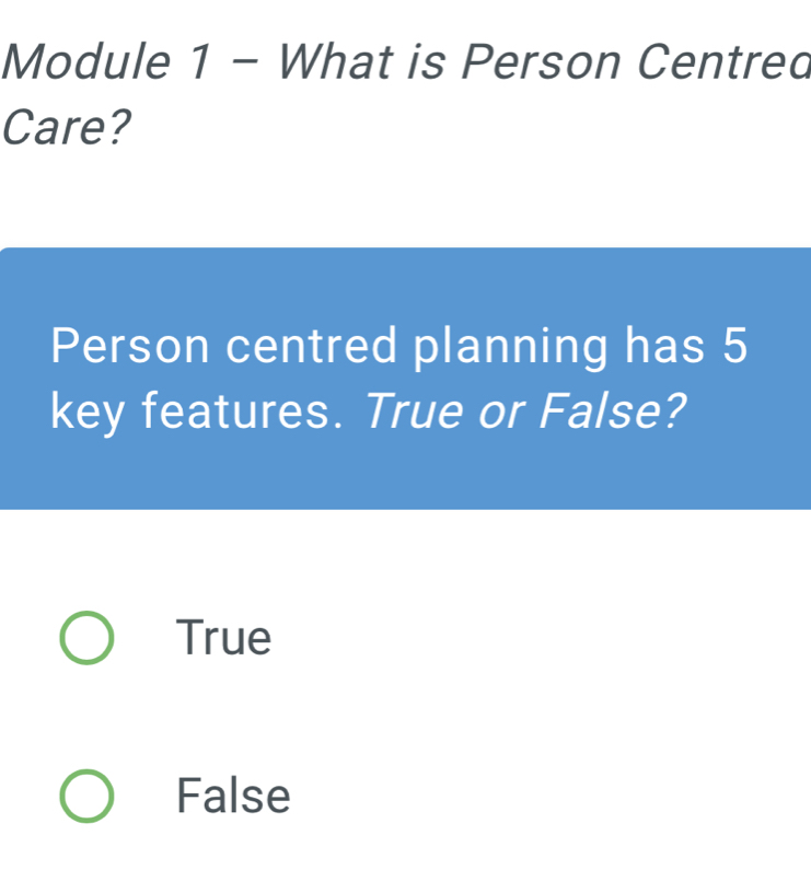 Solved: Module 1 - What is Person Centred Care? Person centred planning ...