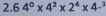 2.64^0* 4^2* 2^4* 4-^3