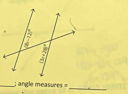 angle measures =