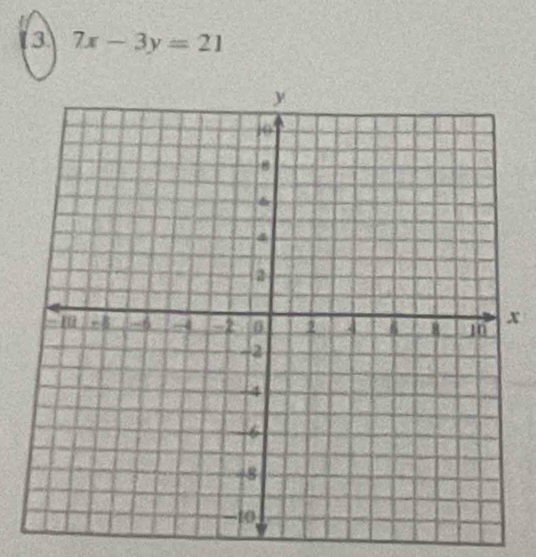 3 7x-3y=21
x