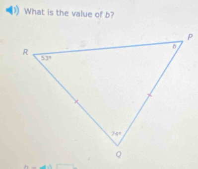 What is the value of b?
h=_ 