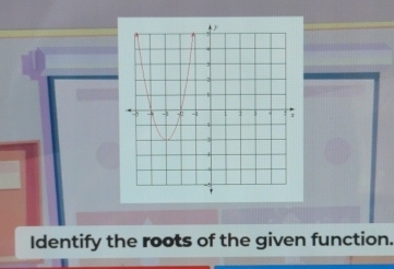 Identify the roots of the given function.