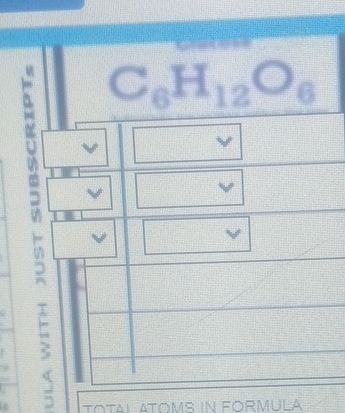 TōTAi ATOmS in FOrmula