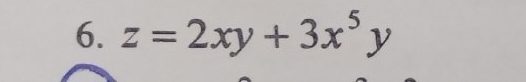 z=2xy+3x^5y