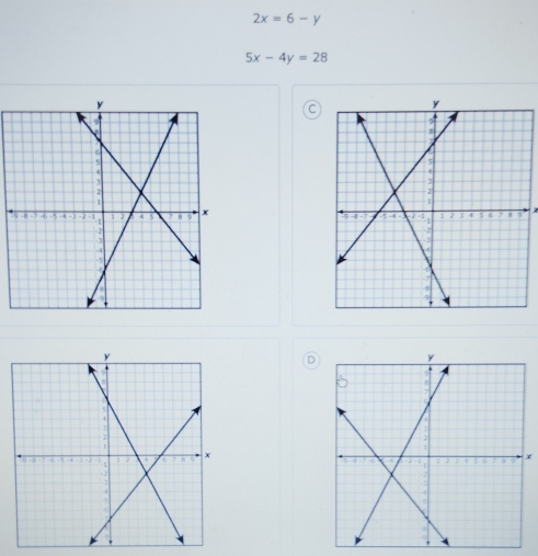 2x=6-y
5x-4y=28
r