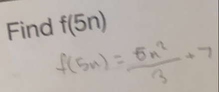 Find f(5n)