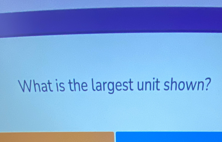 What is the largest unit shown?