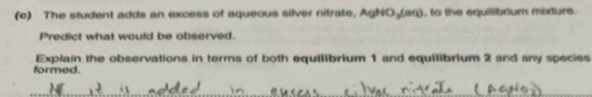 Solved: The student adds an excess of aqueous silver nitrate. AgNO_3(aq ...