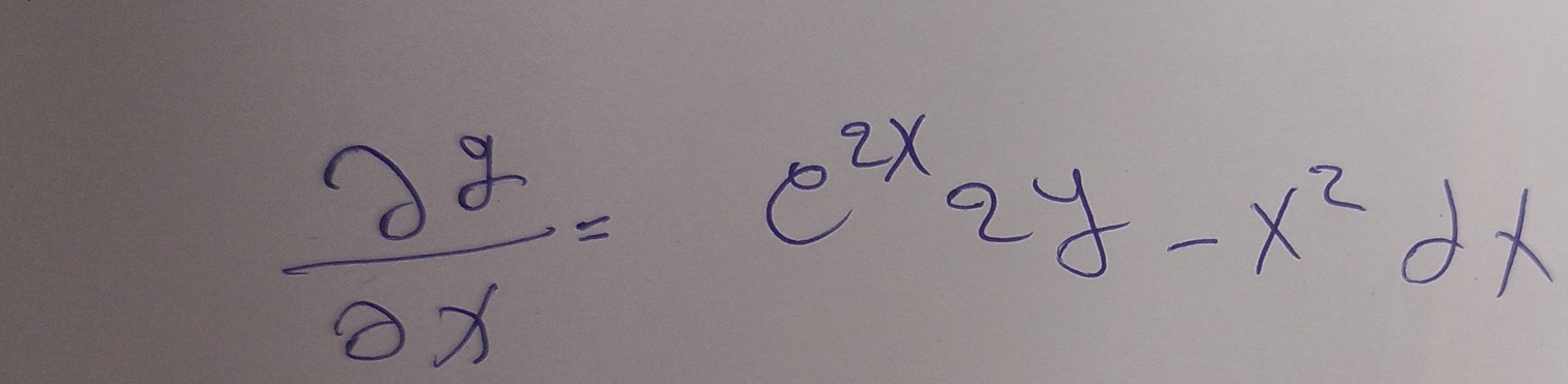  2y/2x =e^(2x)2y-x^2dx