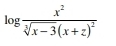 log frac x^2sqrt[3](x-3)(x+z)^2