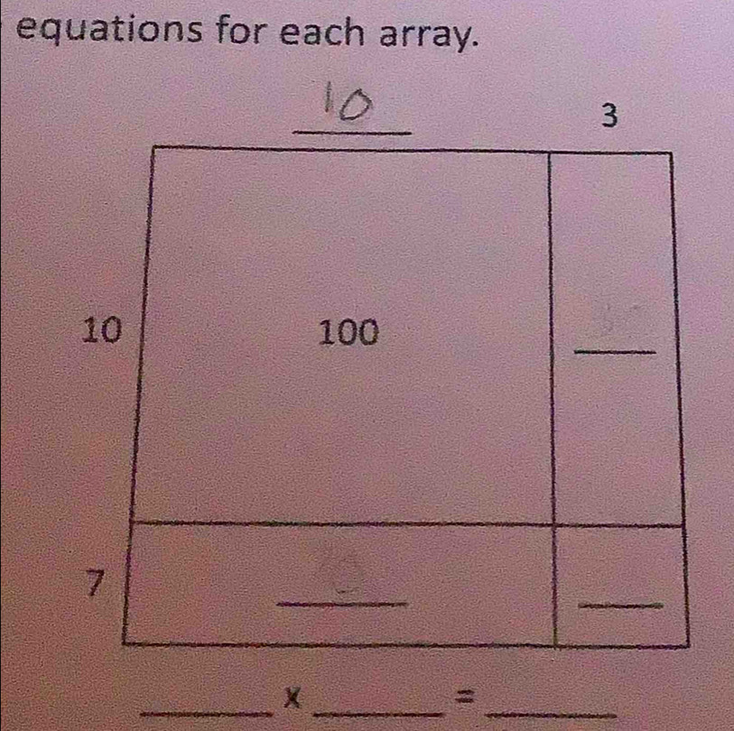 equations for each array. 
_ 
__=