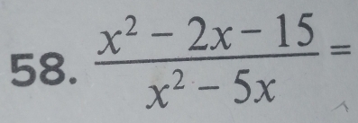  (x^2-2x-15)/x^2-5x =