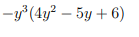 -y^3(4y^2-5y+6)