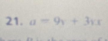 a=9v+3vx