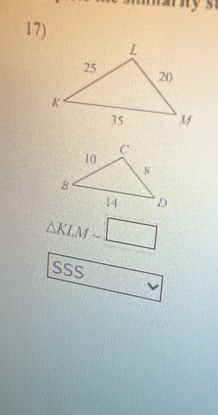 △ KLMsim □
SSS
K