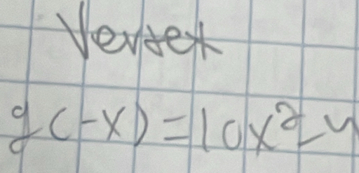 Verte
g(-x)=10x^2-4