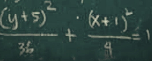 frac (y+5)^236+frac (x+1)^24=1